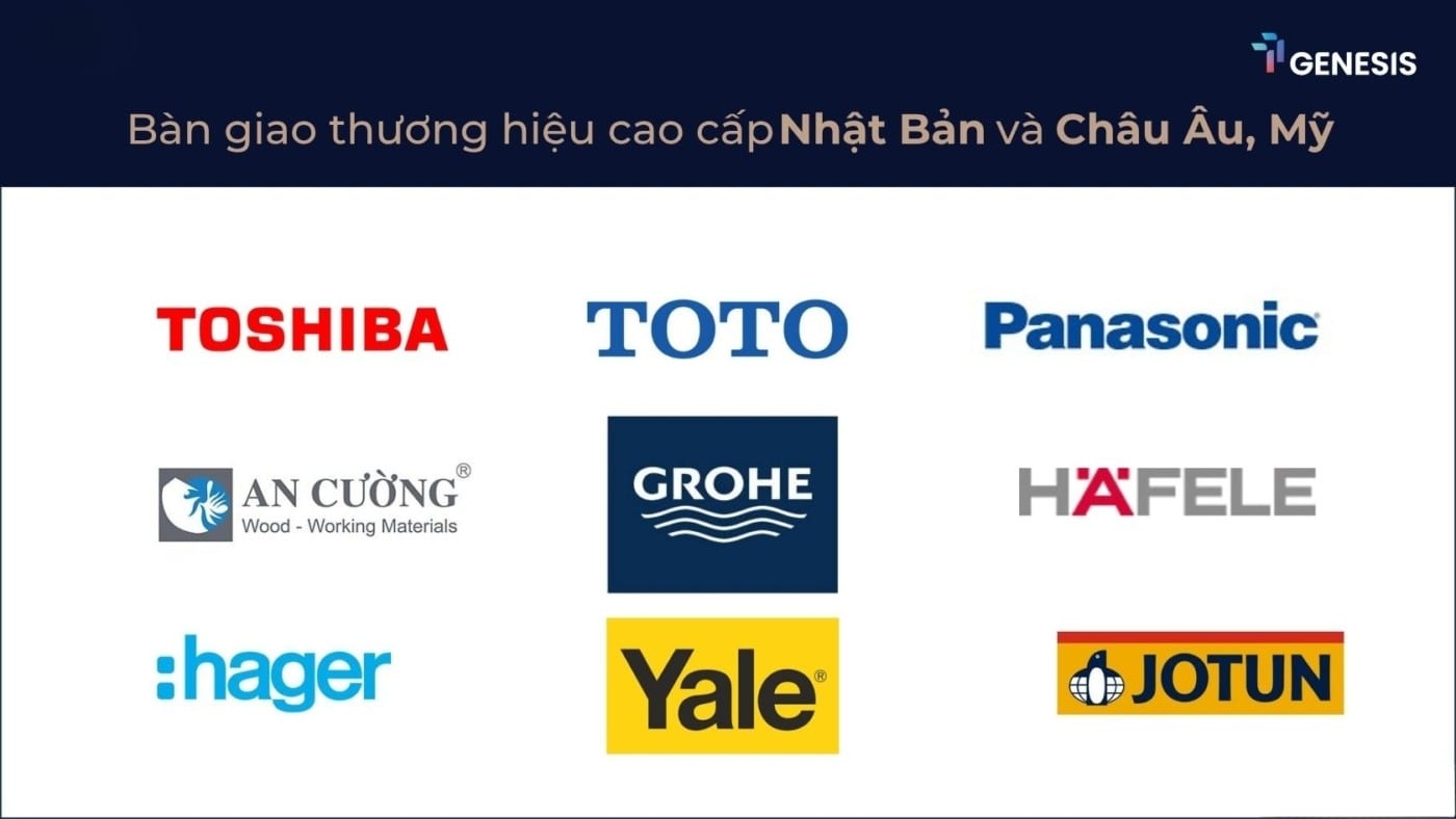 Danh mục thương hiệu bàn giao tham chiếu tại TT Genesis